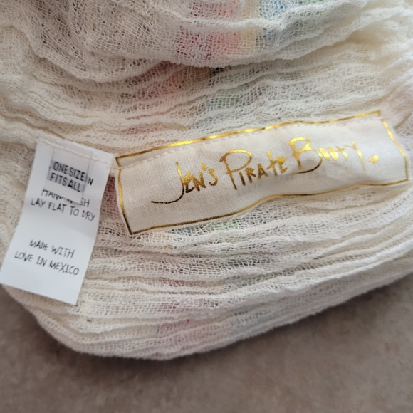 🏴☠️ Jen's Pirate Booty Rainbow Tube / Crop Top Cha Cha Natural cotton gauze 🌈 - Picture 3 of 3